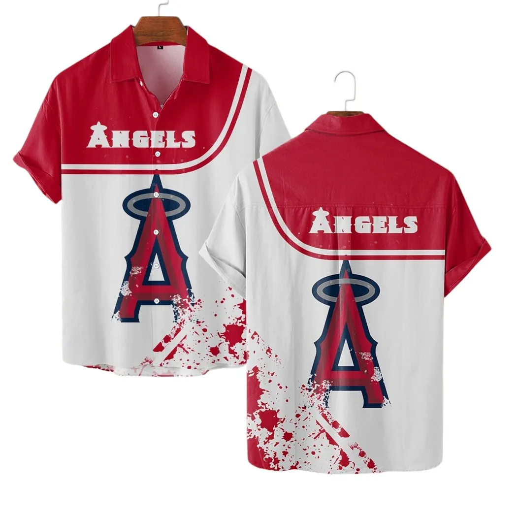 Los Angeles Angels Hawaiian Shirt, MLB Sports All Over Print Hawaiian Shirt