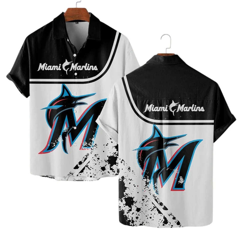 Miami Marlins Hawaiian Shirt, MLB Sports All Over Print Hawaiian Shirt